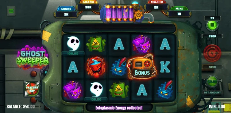 Ghost Sweeper – az ektoplazmatikus energia skálája az aktiválás pillanatában