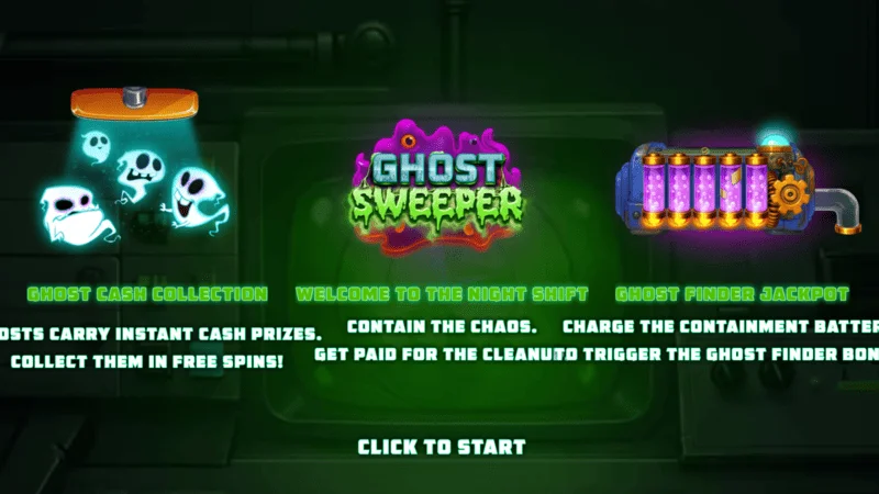 Ghost Sweeper – főmenü a munkamenet indítása előtt